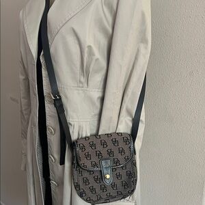 Dooney & Bourke Black and Brown Crossbody Bag with Monogram